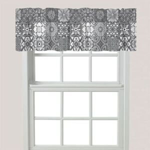 Laural Home -  Gray Granada Window Valance Gray